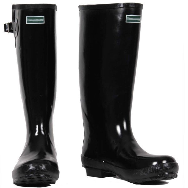 Bottes de pluie noires brillantes; Bottes de pluie noires brillantes